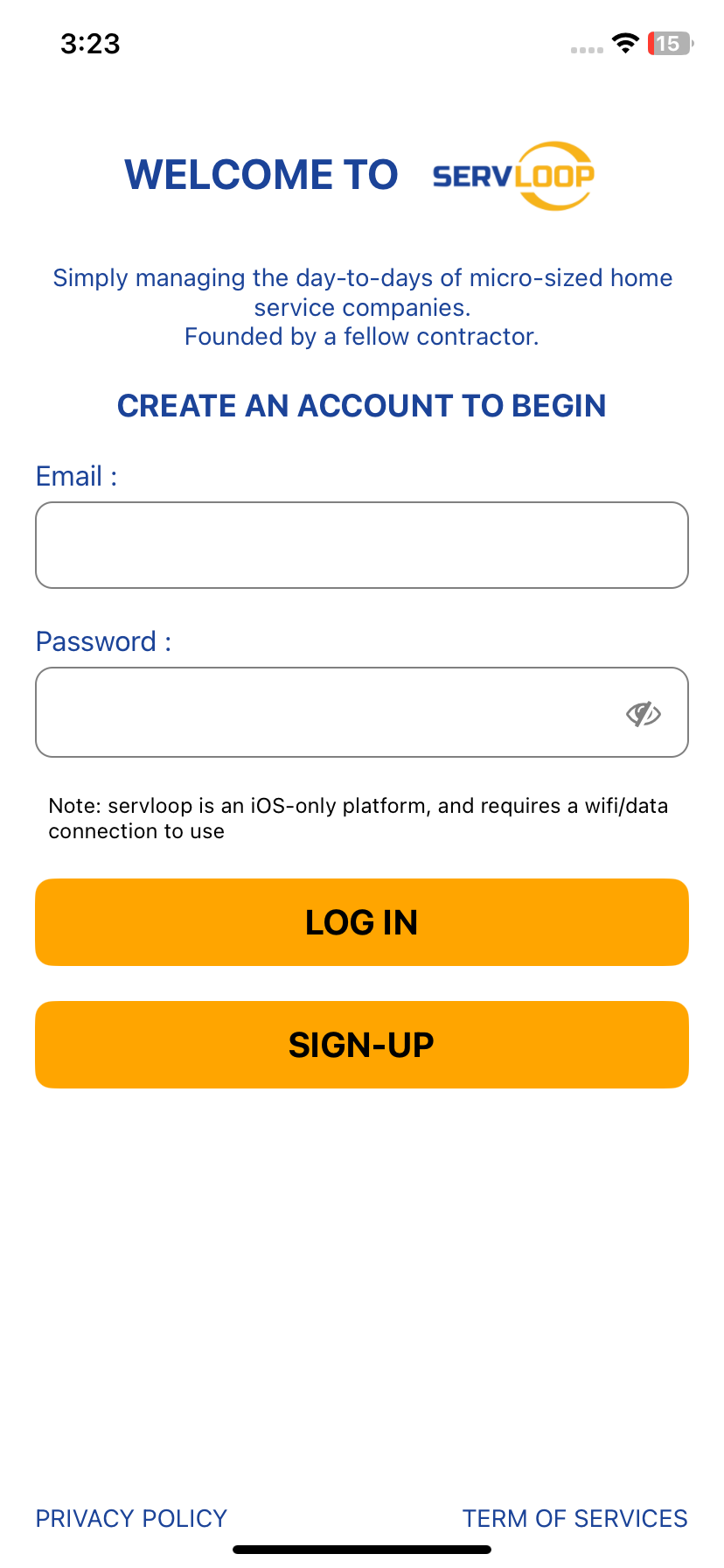 SERVLOOP App Screenshot